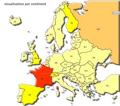 CRM - geomarketing - continents